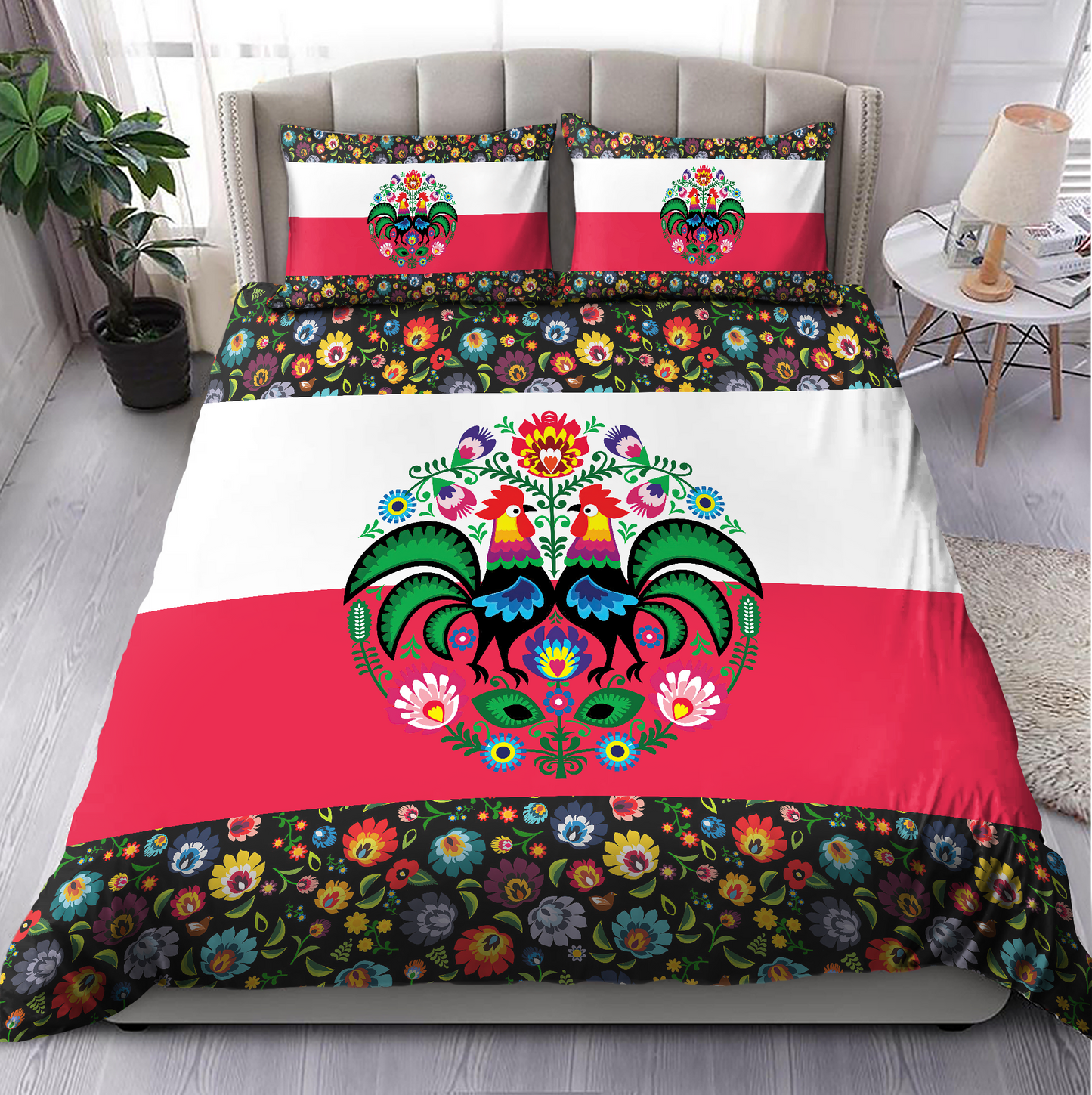 Polska Wycinanki 3D all over printed bedding set