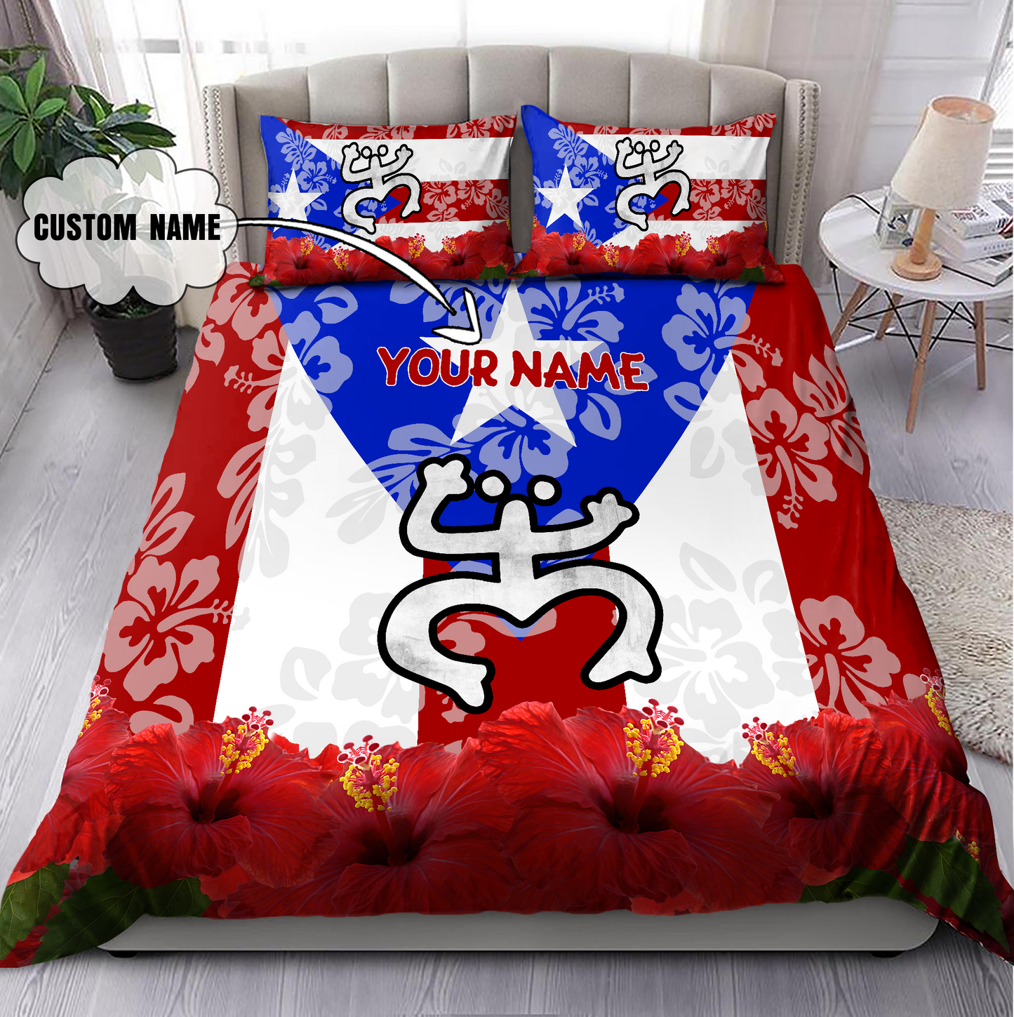 Customize Name Puerto Rico Bedding Set SN07052102