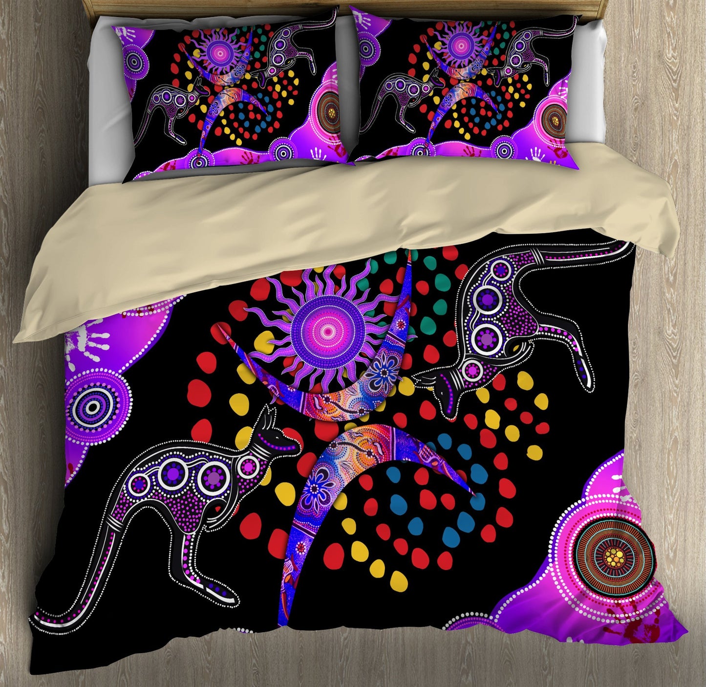 Aboriginal Naidoc Week 2021 Purple Kangaroos Bedding set