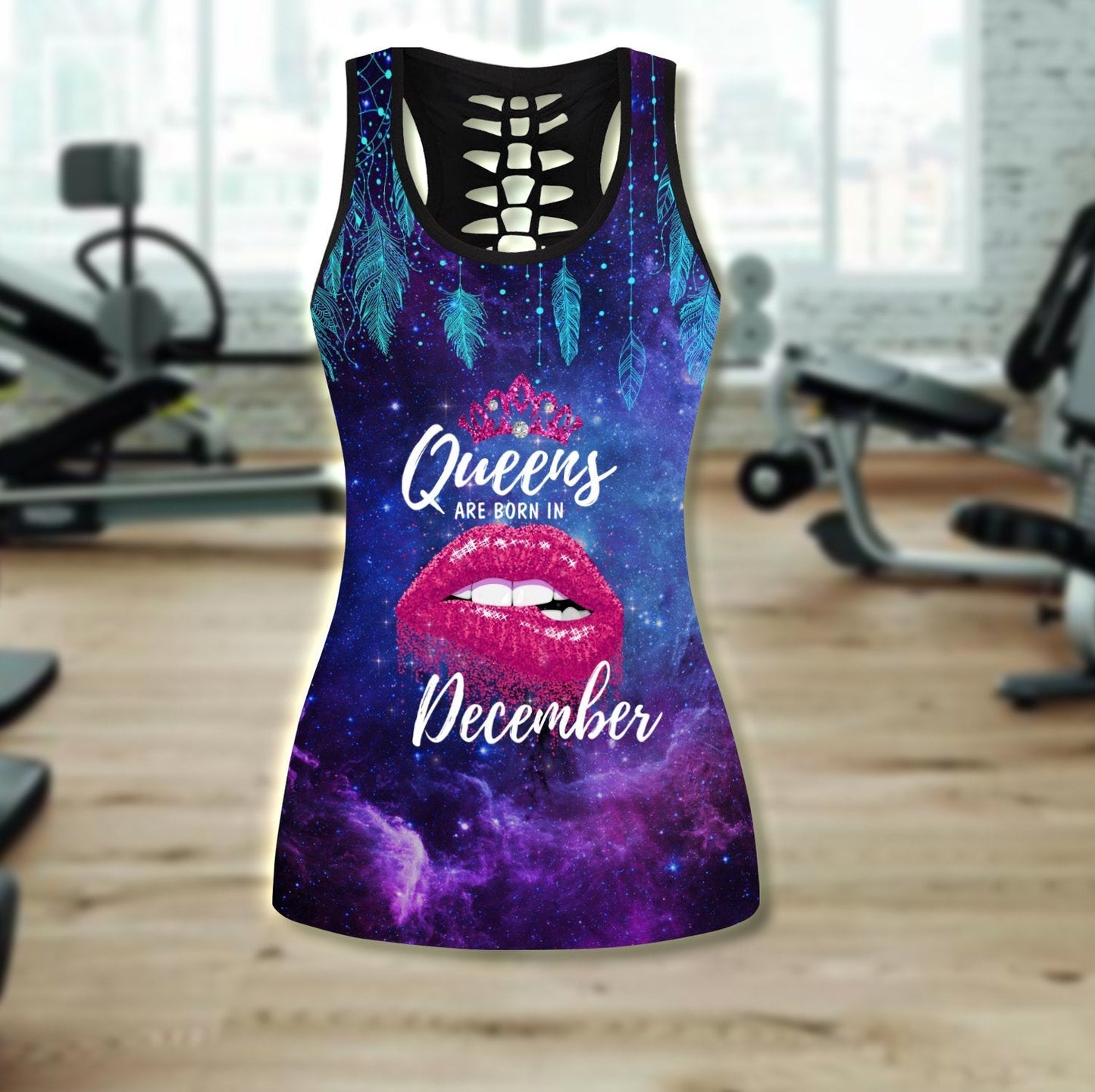 Queens are born in December Galaxy combo legging+tank TR2405212S - Amaze Style™-Apparel