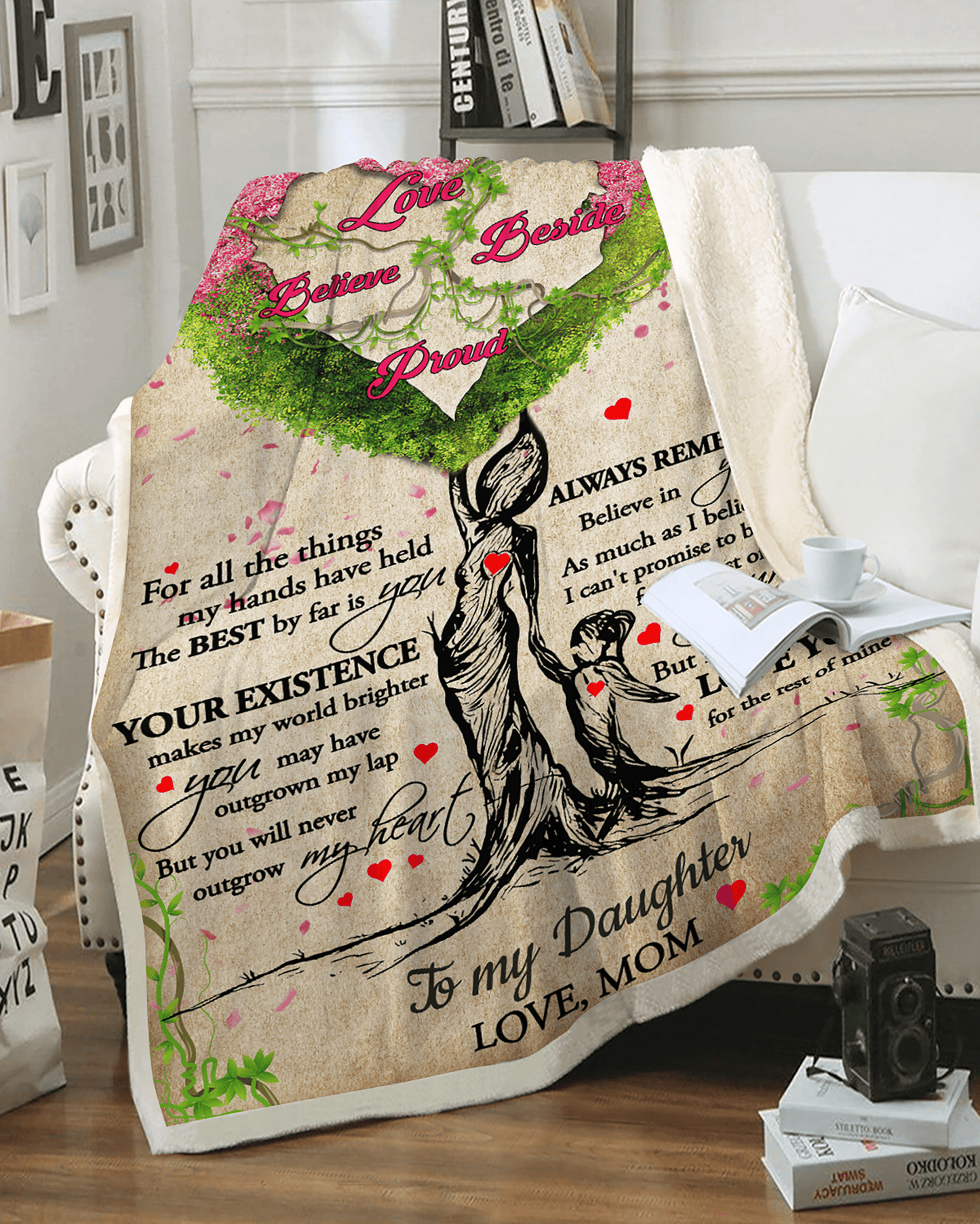 To My Daughter From Mom - Premium Blanket