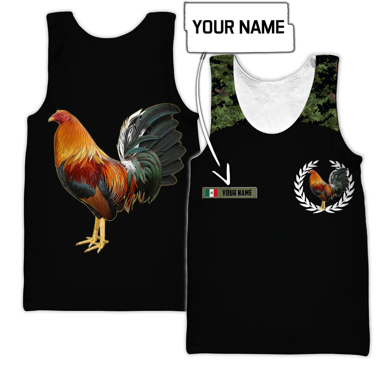 Personalized Mexican Rooster 3D Printed Unisex Shirts HHT10052103