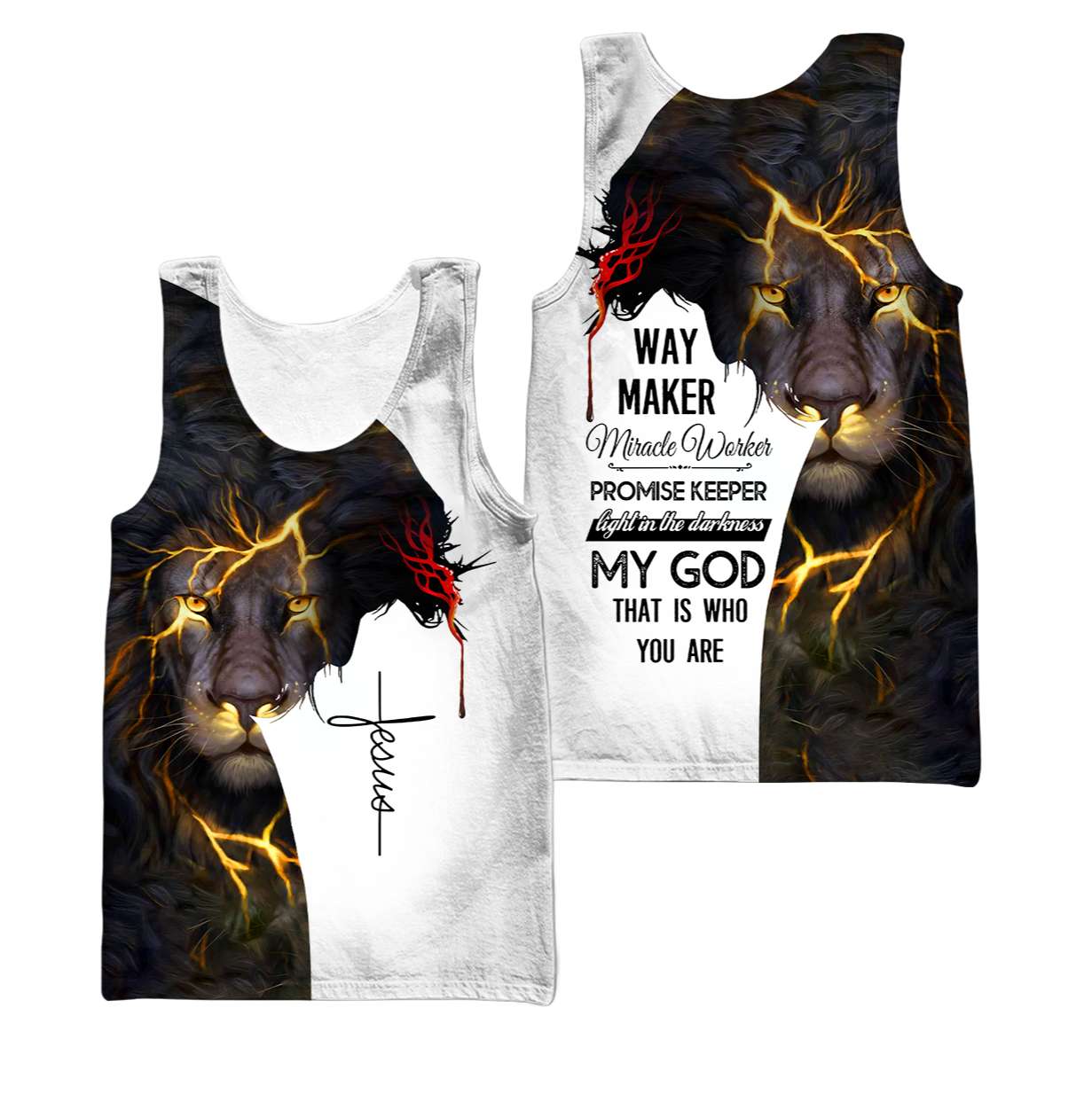 Lion Way Maker Miracle Worker - Christian - 3D All Over Printed Style for Men and Women