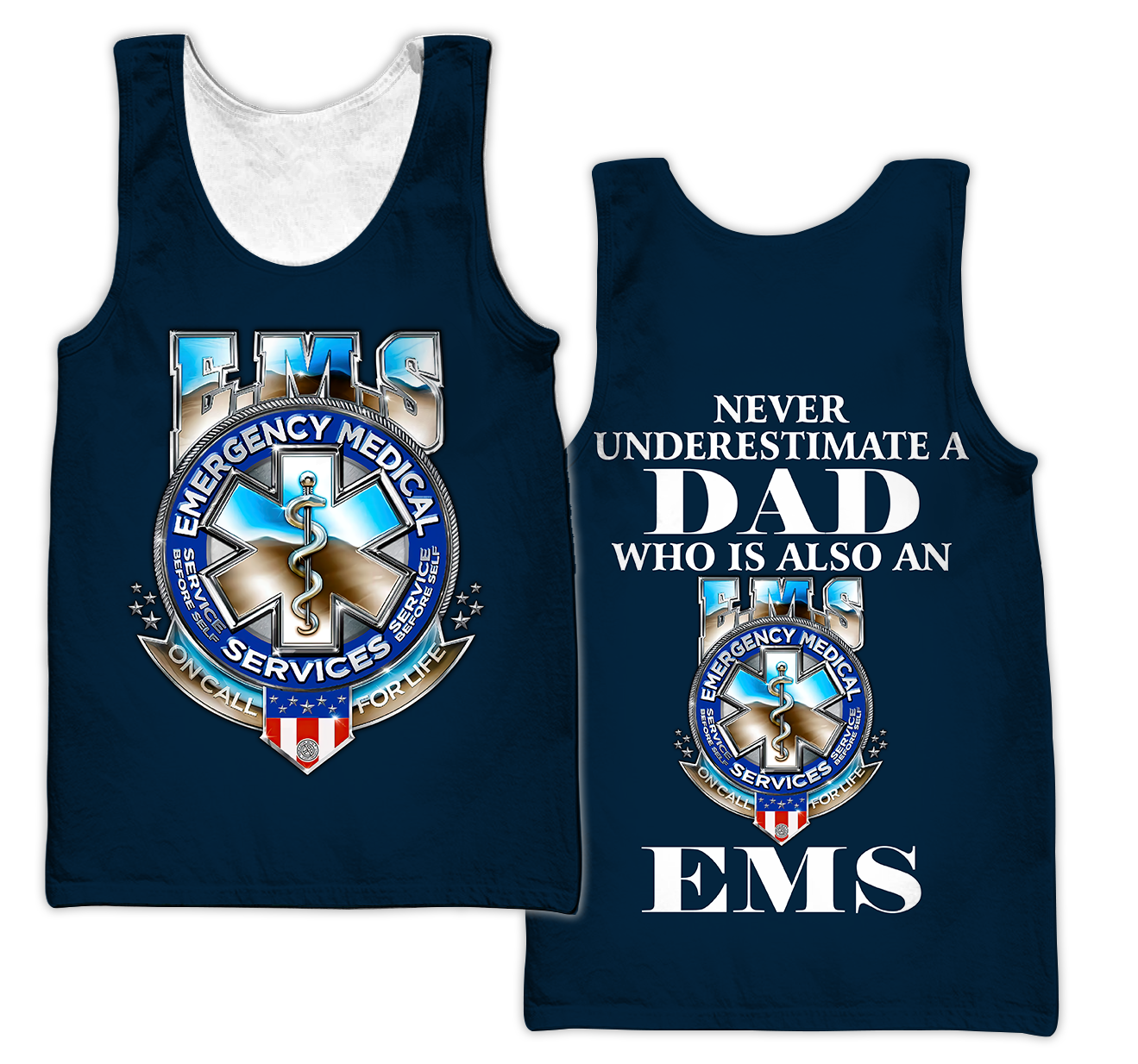 Premium EMS Personalized Name 3D All Over Printed Unisex Shirts