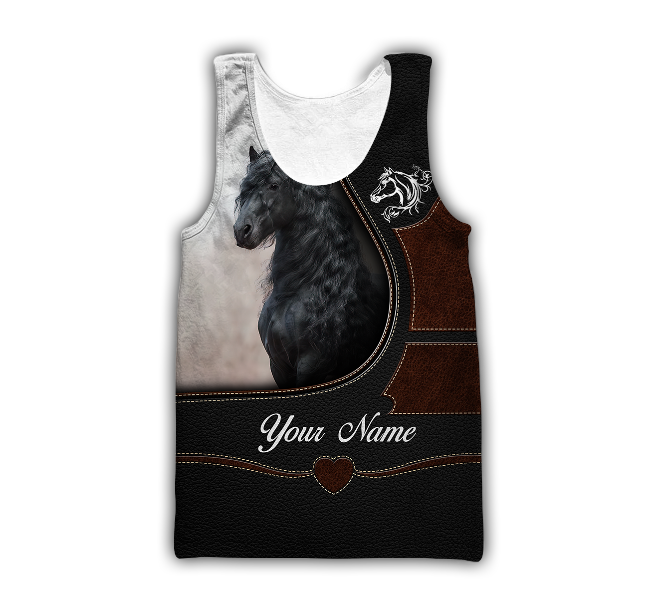 Personalized Name Friesian Horse 3D All Over Printed Unisex Shirts