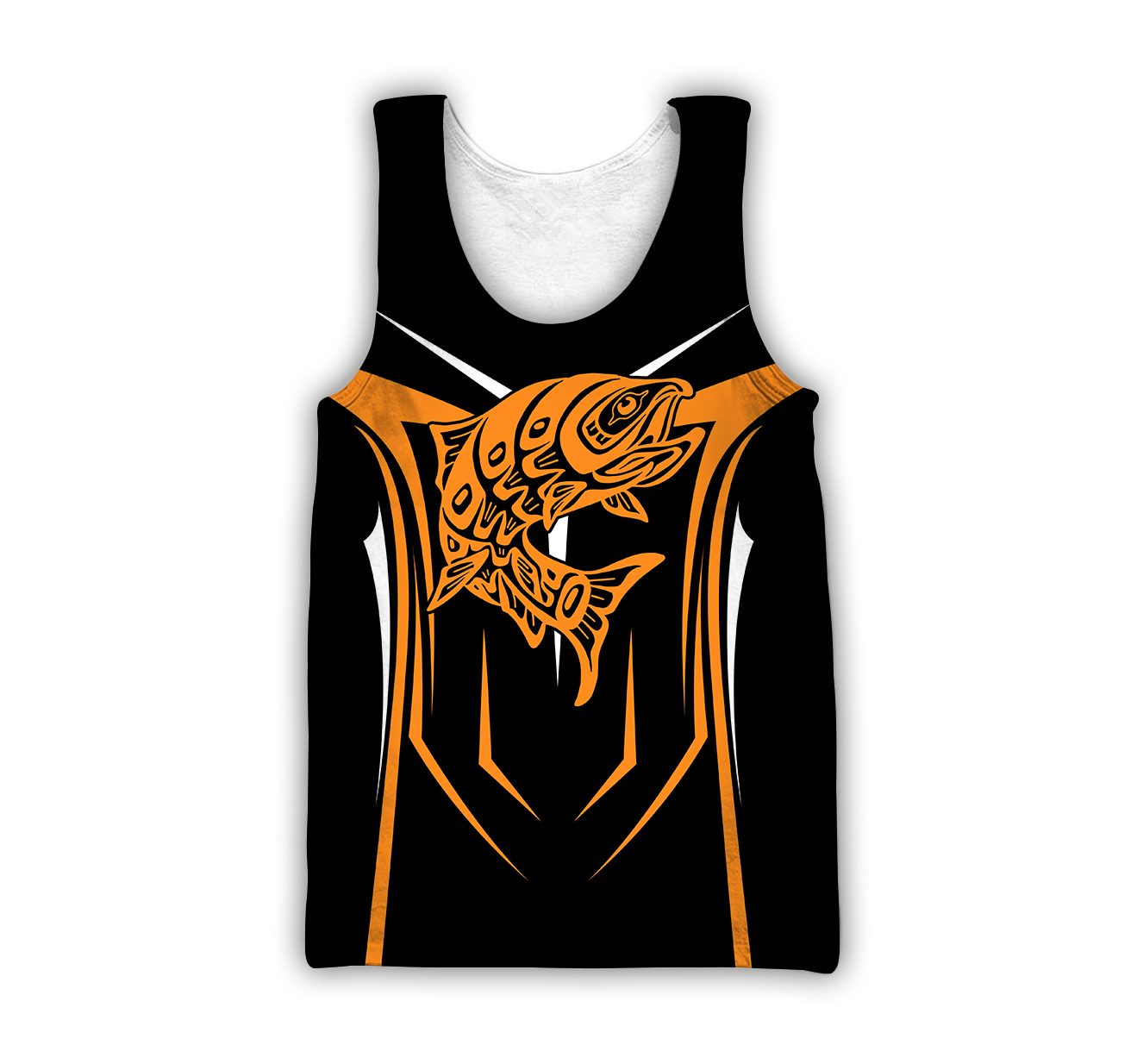 Fishing maori stainless steel fishing hook orange 3d print shirts