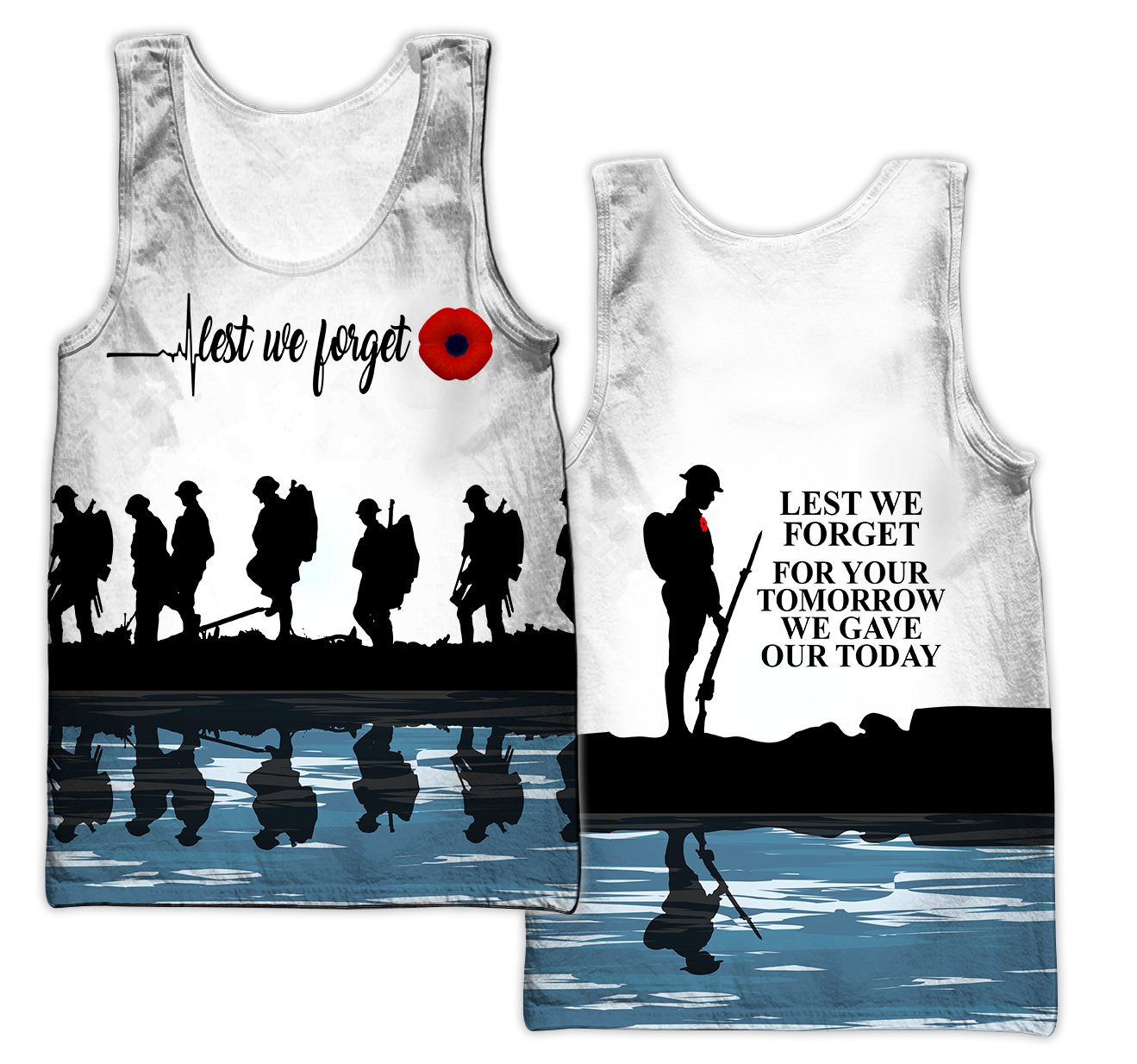 Honor the fallen UK Veteran 3D print shirts