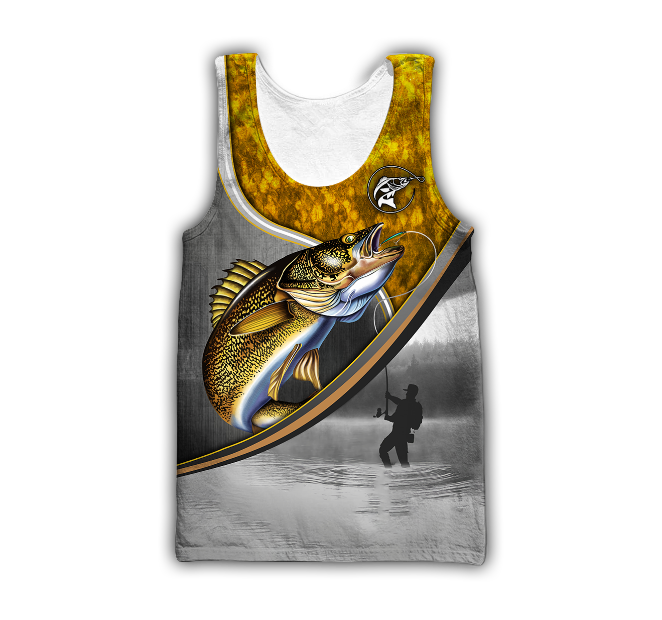 Custom name Walley fishing Fisherman Camo 3D Design print shirts