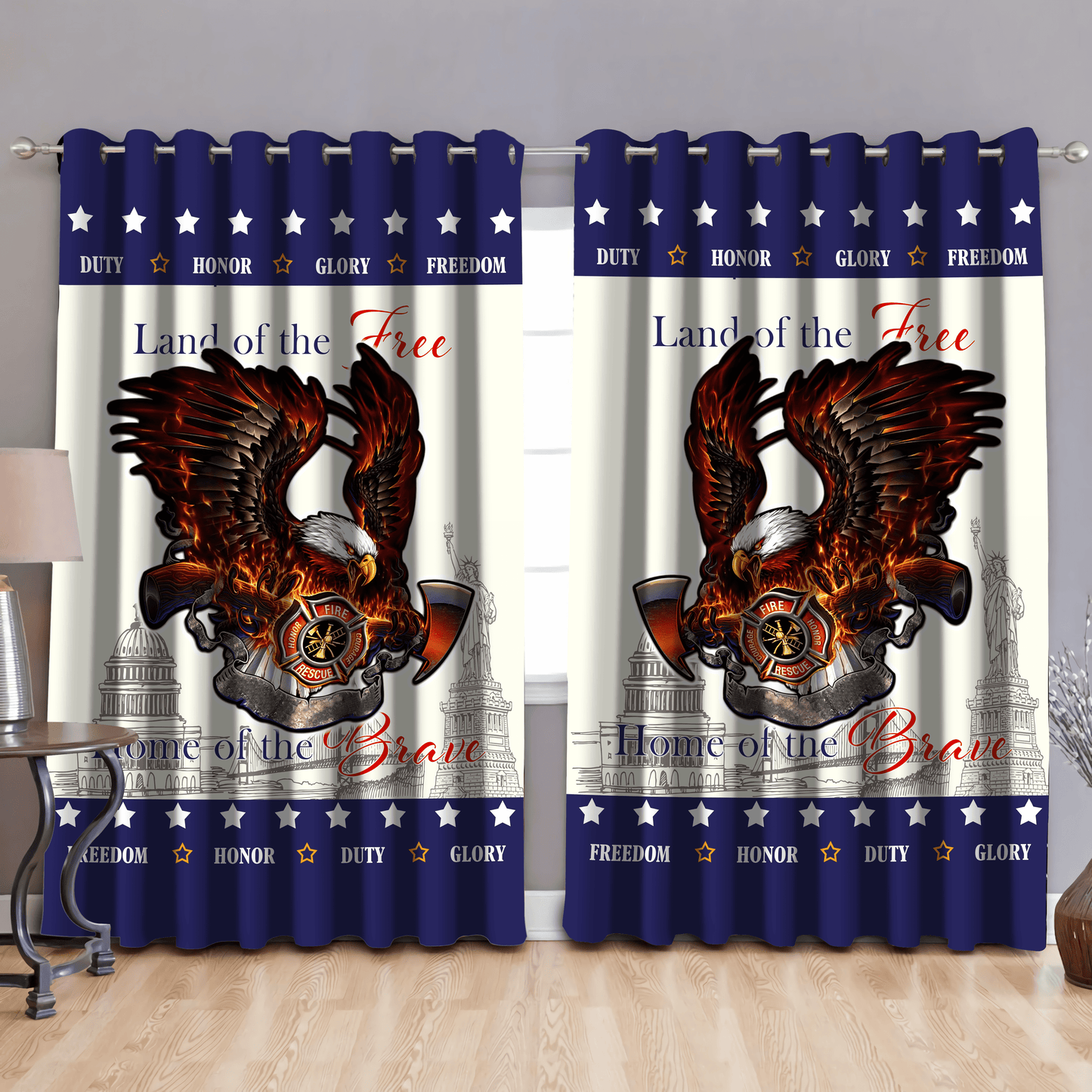 Firefighter Window Curtains