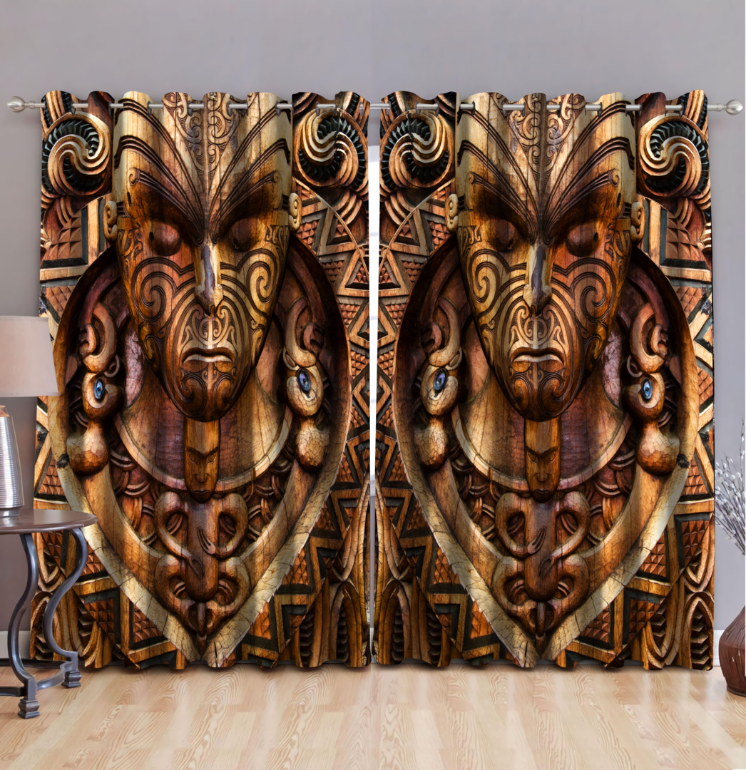 Carved Maori Wood Curtain No 1 VP17072105