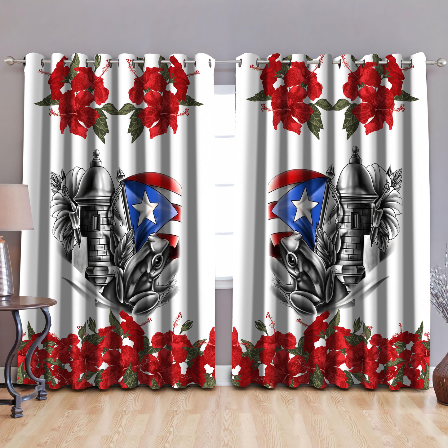 Maga Flower Puerto Rico Curtains