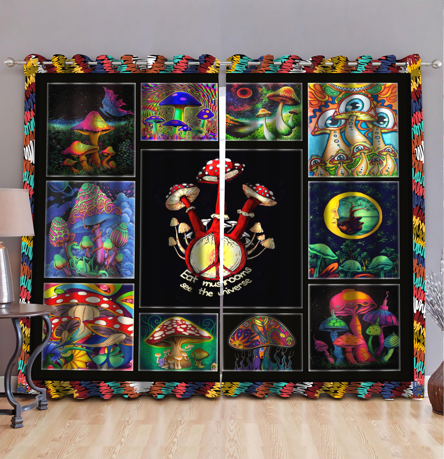 Mushroom Window Curtains