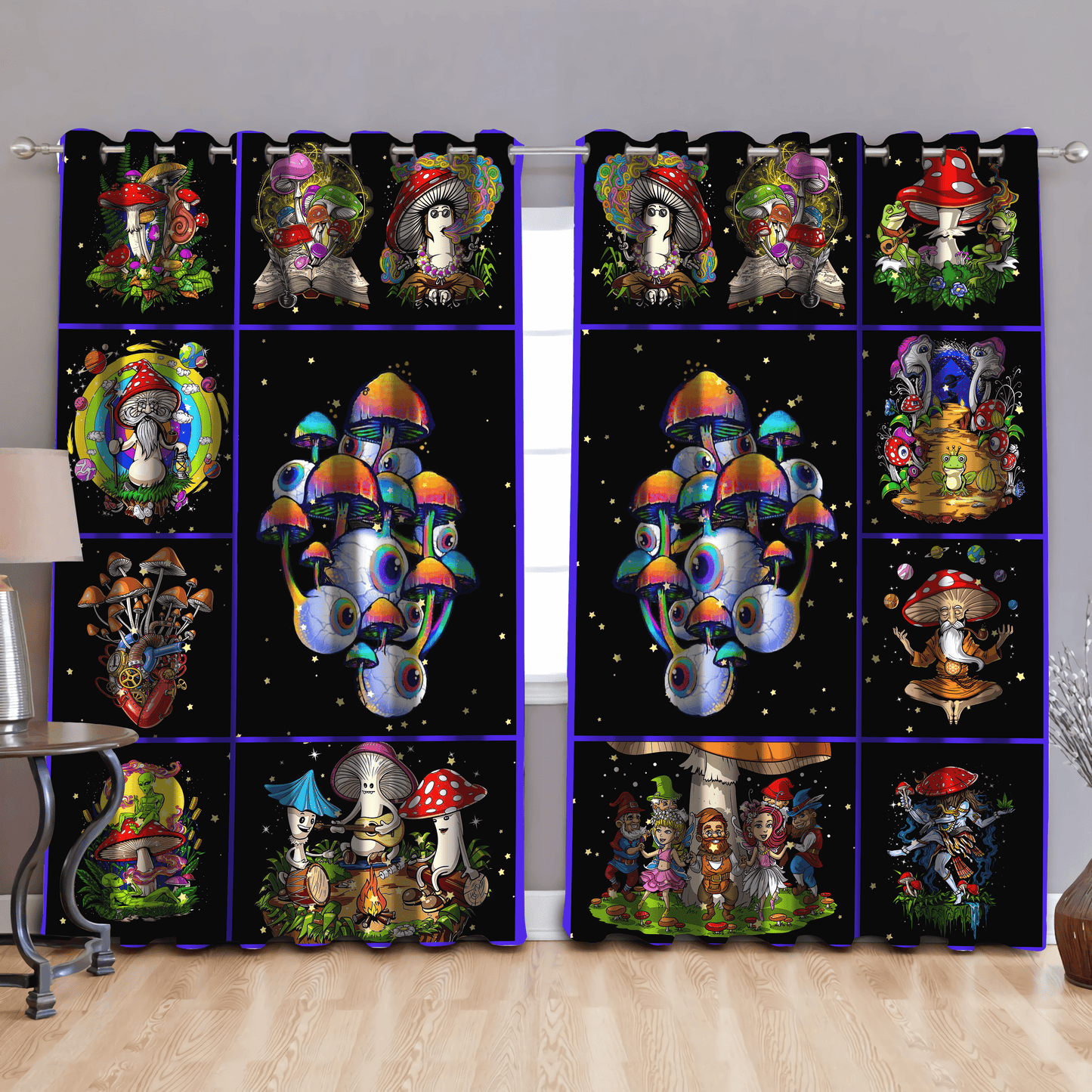 Mushroom Window Curtains
