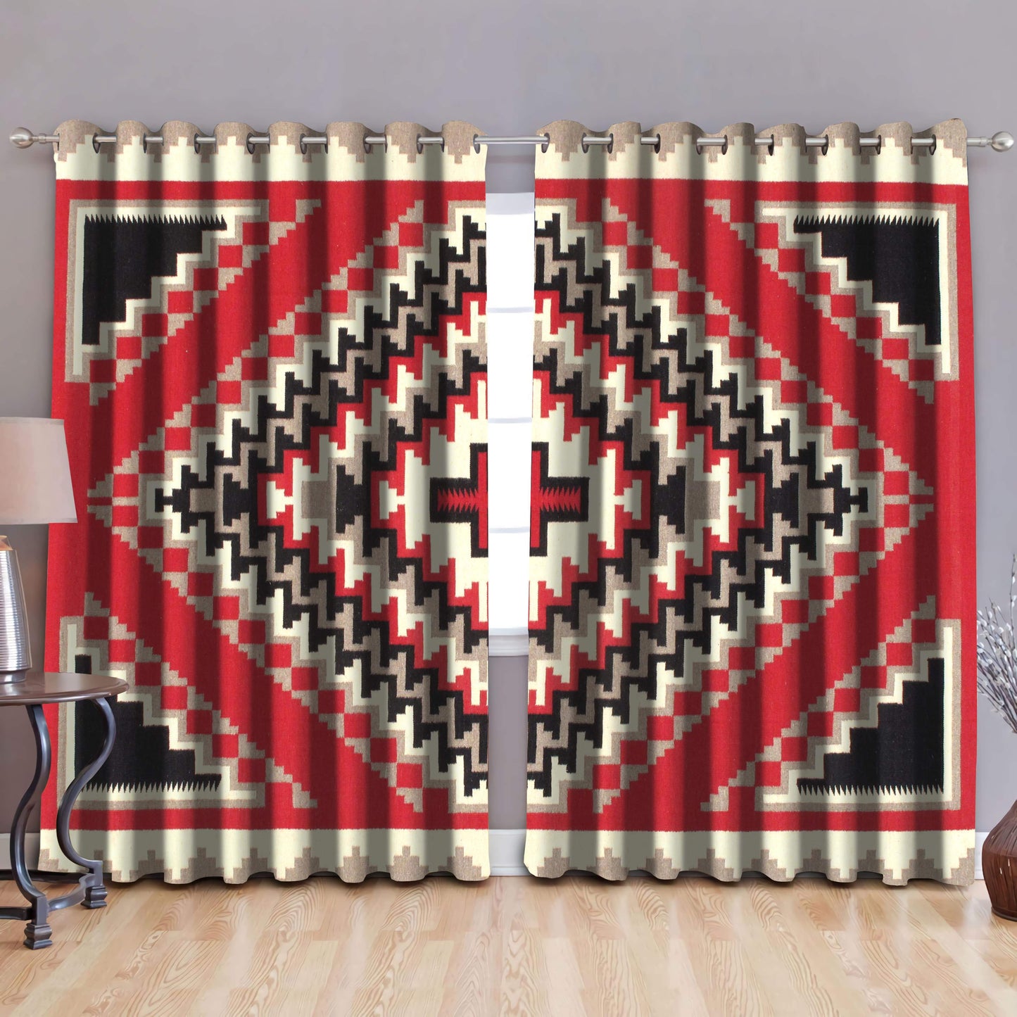 Native American Pattern 3D All Over Printed Window Curtains