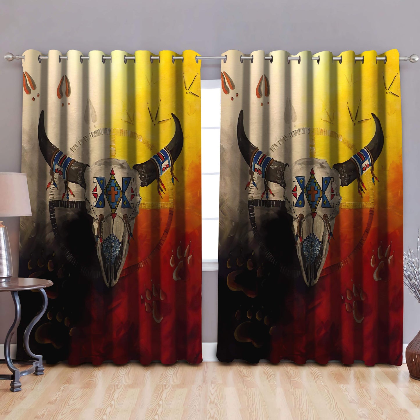 Native American Pattern 3D All Over Printed Window Curtains