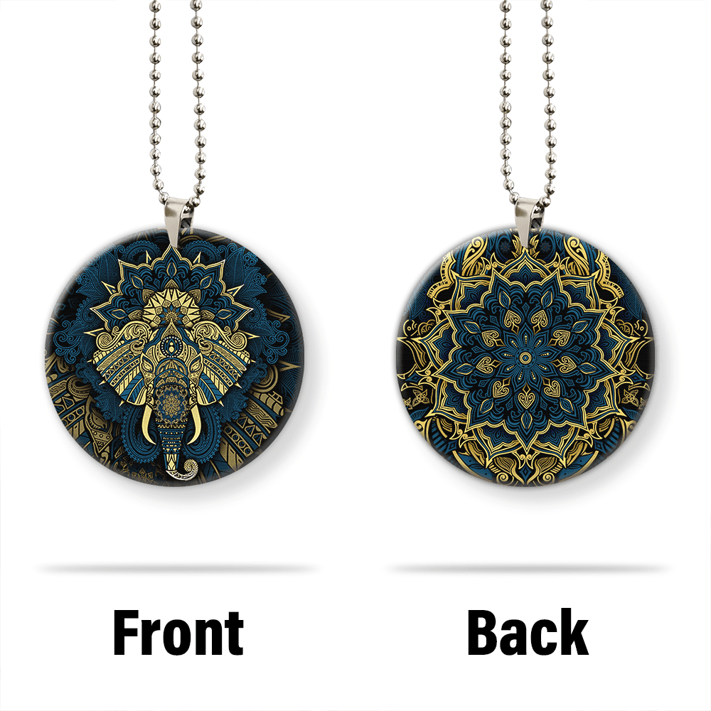 Elephant Royal Mandala Unique Design Car Hanging Ornament da22042104nd