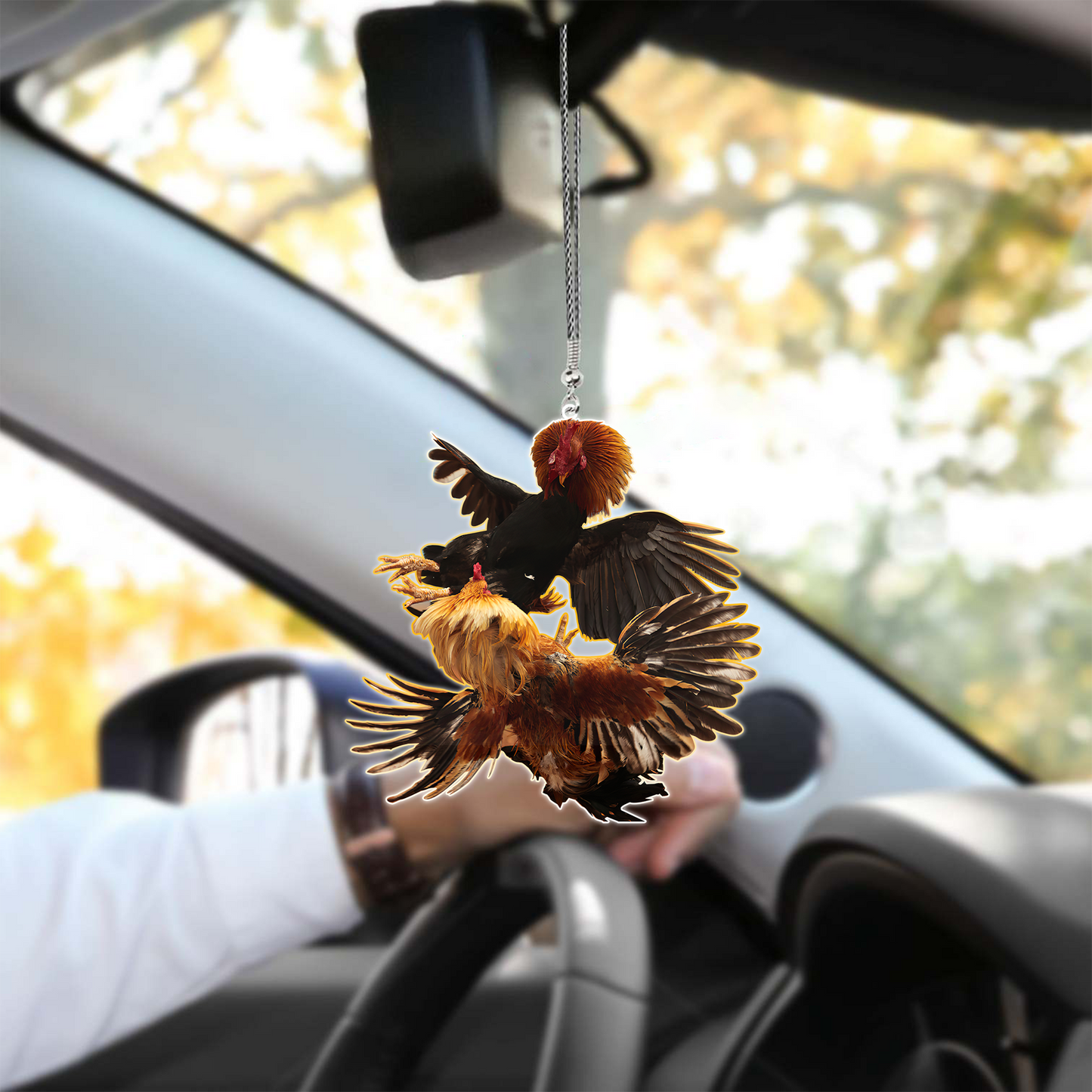 Rooster No 4 The Fight Unique Design Car Hanging Ornament