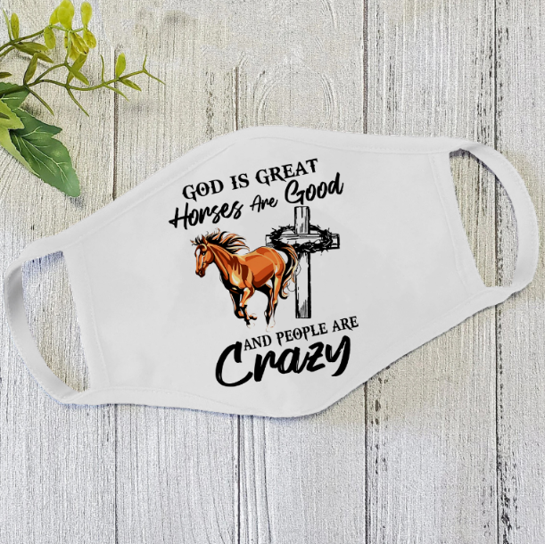 Horse Face Mask White MEI