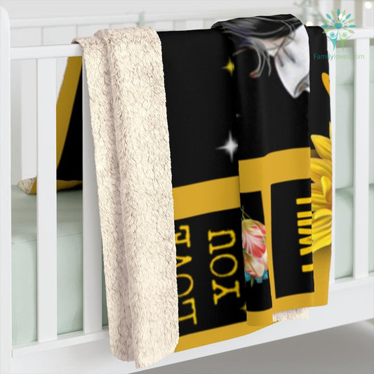 Custom Blanket Sunflower To My Mom Love Daughter - Best Gift For Mom - Sherpa Blanket DL