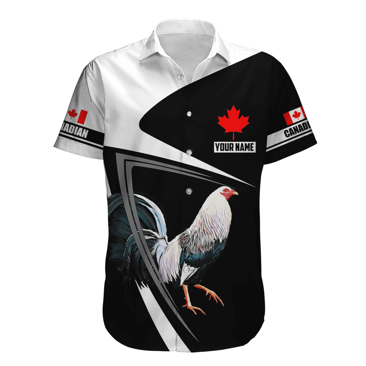 Personalized Canadian Rooster 3D Printed Unisex Shirt