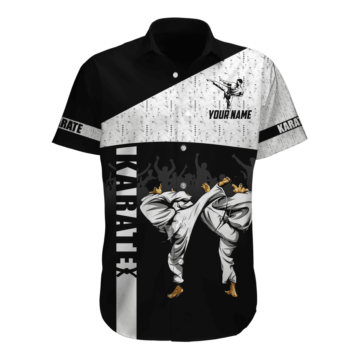 Customize Name Karate Hawaii Shirt For Men And Women