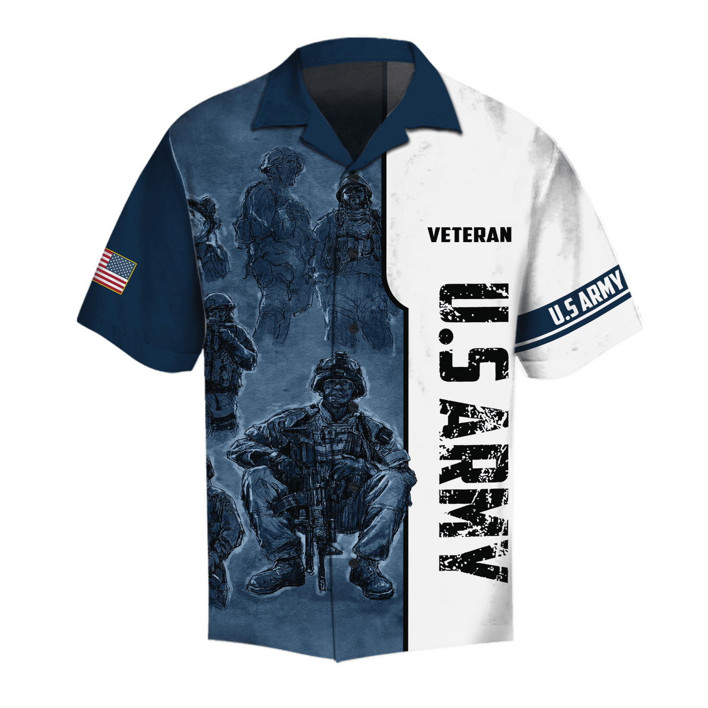 US Veteran 3D All Over Printed Unisex Hoodie