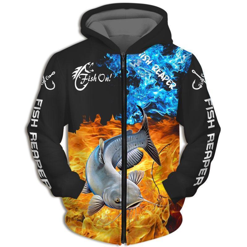 FISH REAPER - CATFISH on FIRE HC5701 - Amaze Style™-Apparel