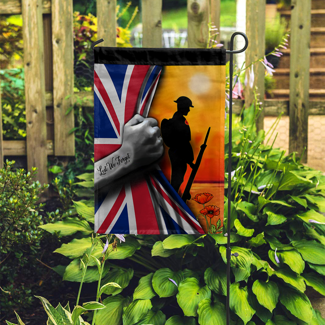 Lest we forget UK Veteran 3D Flag