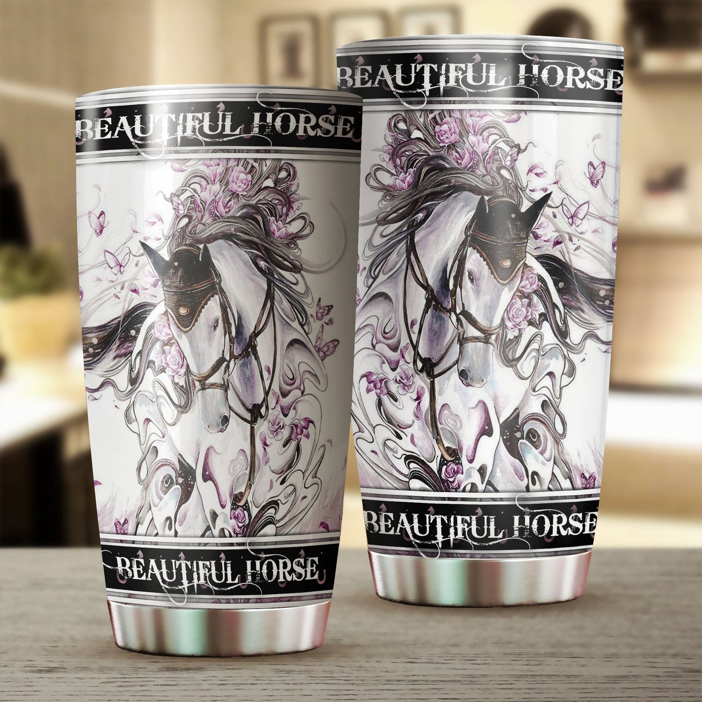 Beautiful Horse Stainless Steel Tumbler TA032602 - Amaze Styleβ’-