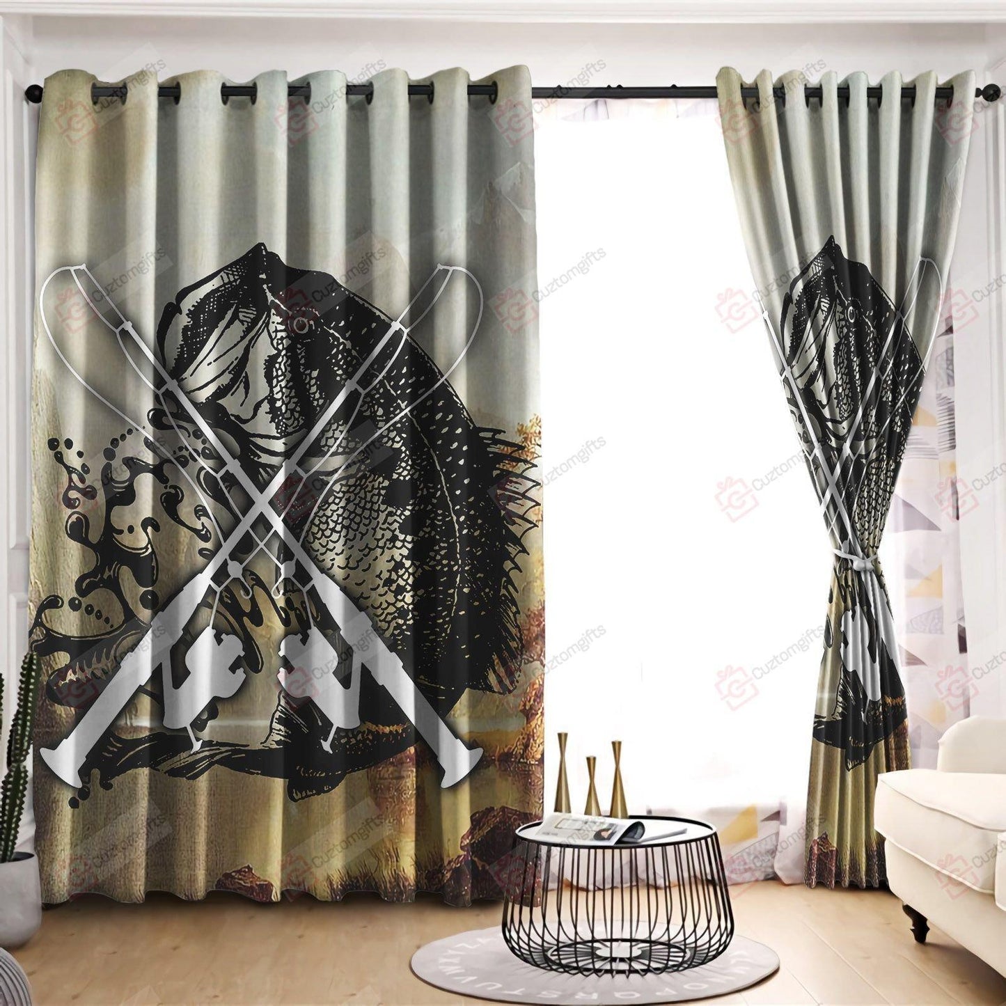 Bass Fishing Window Curtains HC25802 - Amaze Styleโข-Curtains