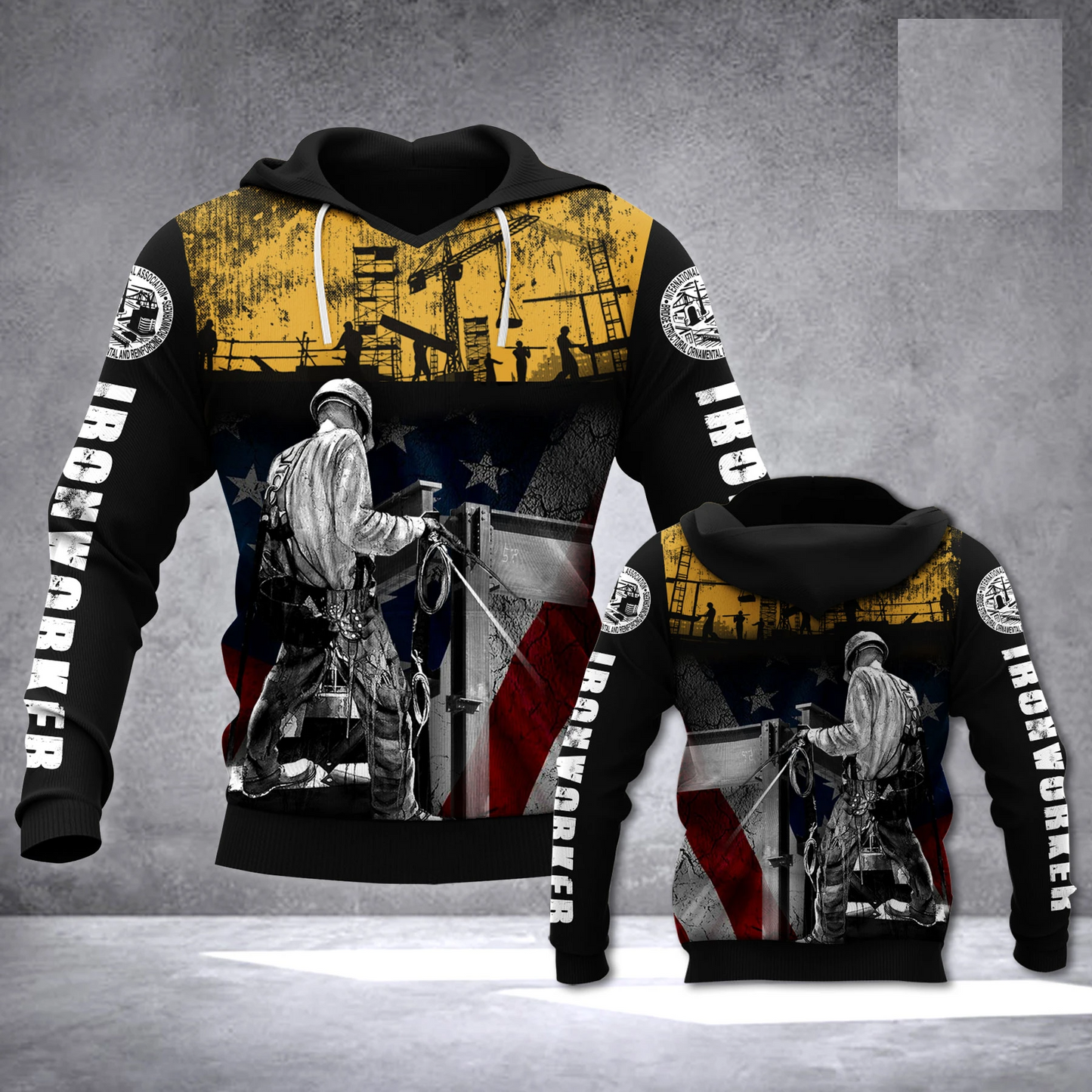 Premium 3D Print Ironworker Shirts MEI