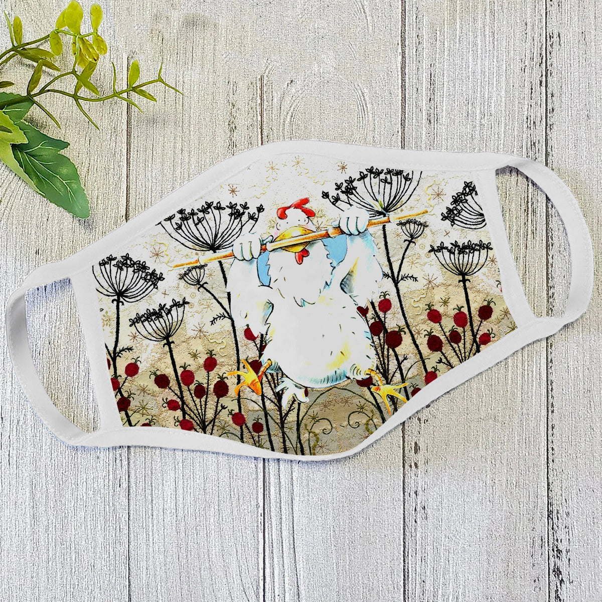 Chicken Face Mask White ML