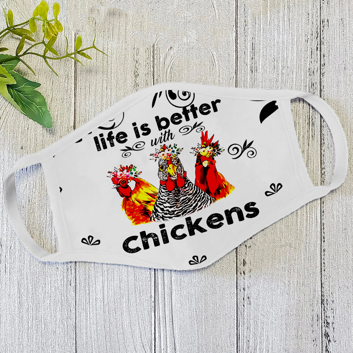 Chicken Face Mask White ML