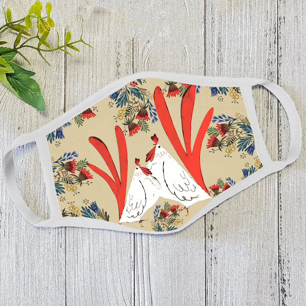Chicken Face Mask White ML