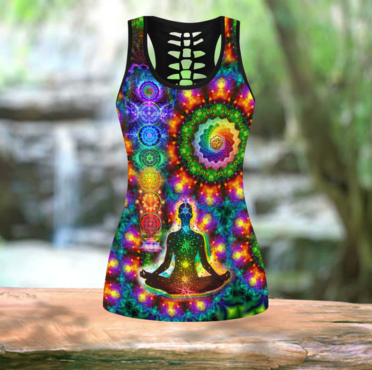 Yoga Menditation Combo Legging + Tank Top 3D All Printed