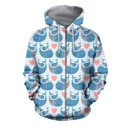 3D All Over Mother Dolphin Hoodie - Amaze Style™-Apparel
