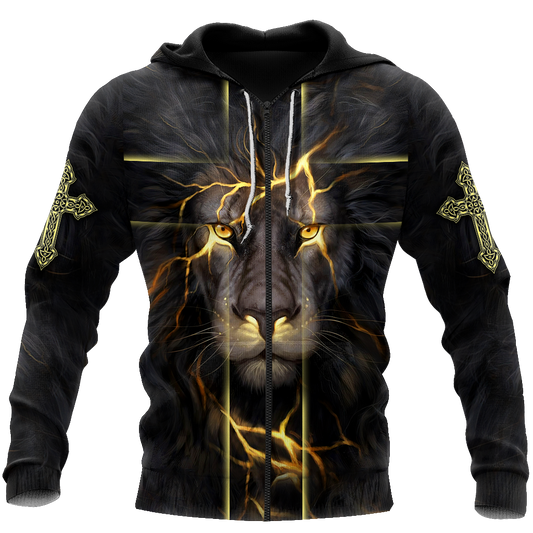 Black King-I Am Who I Am Christian Cross 3D All Over Printed Shirts For Men and Women Pi11062003