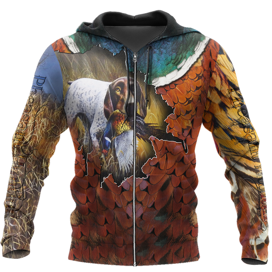 Pheasant GSP Hunting 3D All Over Printed Shirts For Men And Women AZ100102 - Amaze Style™-Apparel