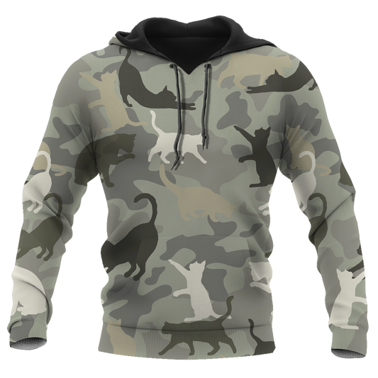 Love Cat Camo premium hoodie sweatshirt