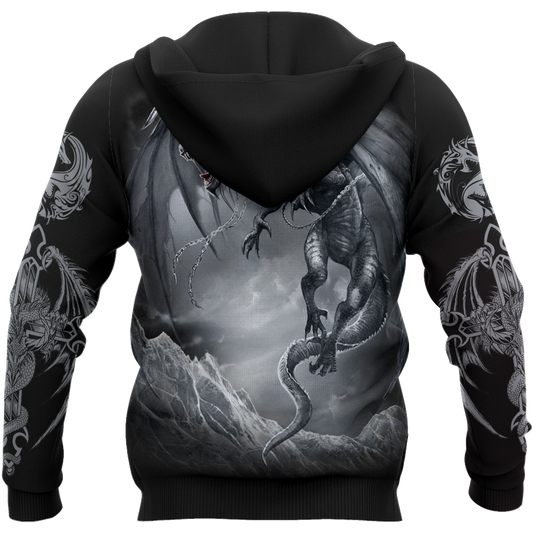 3D Armor Tattoo and Dungeon Dragon Hoodie Pi150102-Apparel-NM-Hoodie-S-Vibe Cosy™