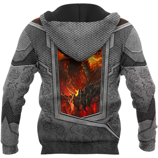 3D Tattoo and Dungeon Dragon Hoodie HAC020115-Apparel-NM-Hoodie-S-Vibe Cosy™