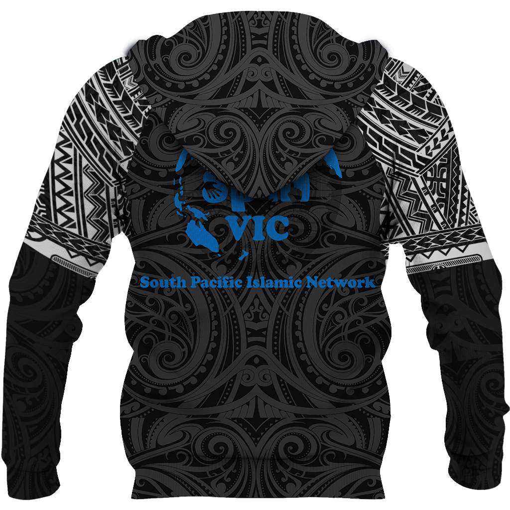 Special Black All Over Hoodie White NVD - Amaze Style™-Apparel