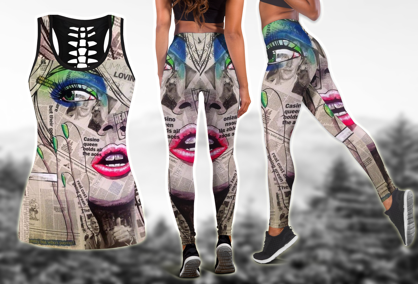 High Sexy Combo Legging + Tank Limited by SUN JJ140522 - Amaze Style™-Apparel