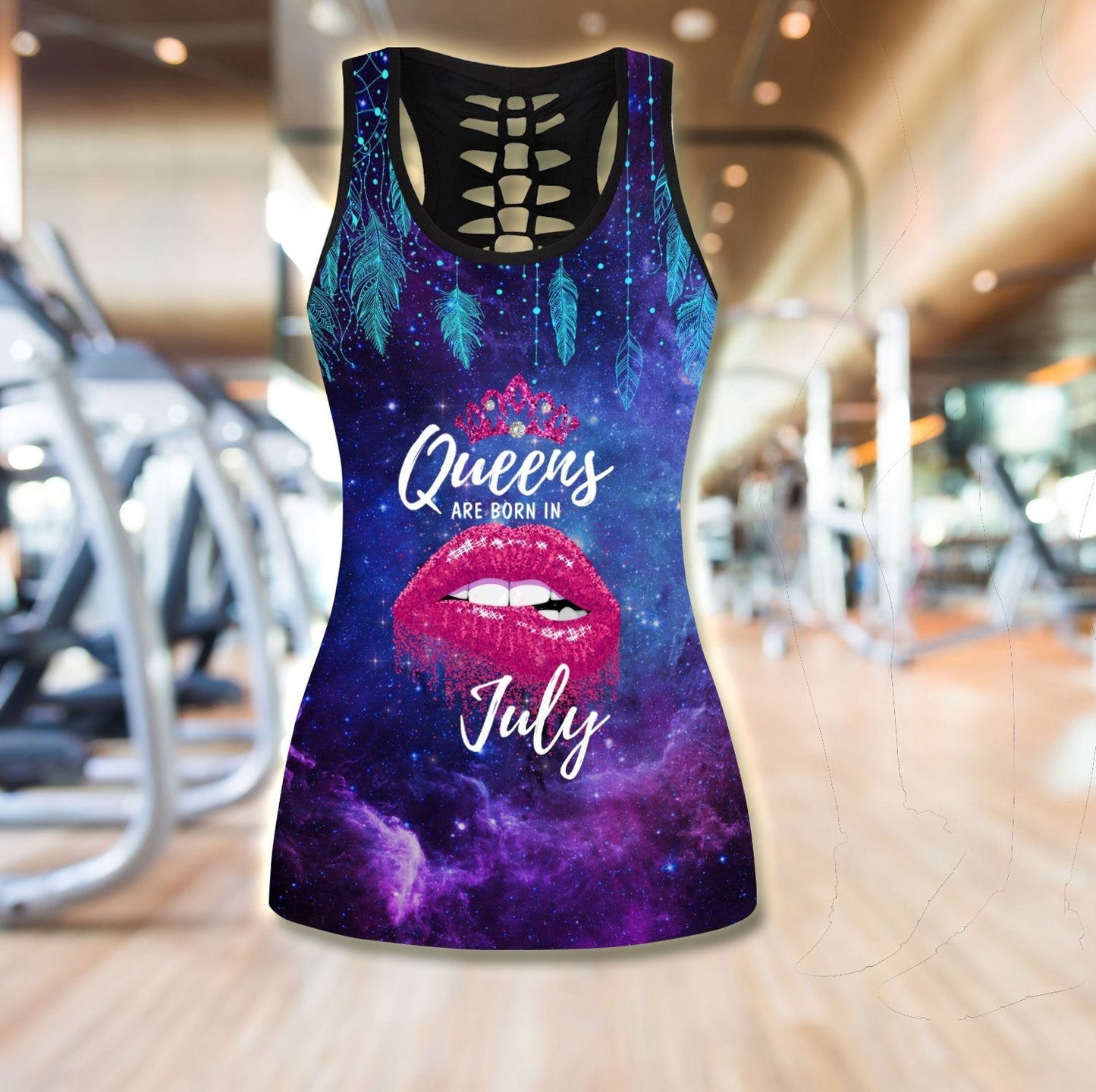 Queens are born in July Galaxy combo legging+tank TR2405207S - Amaze Style™-Apparel