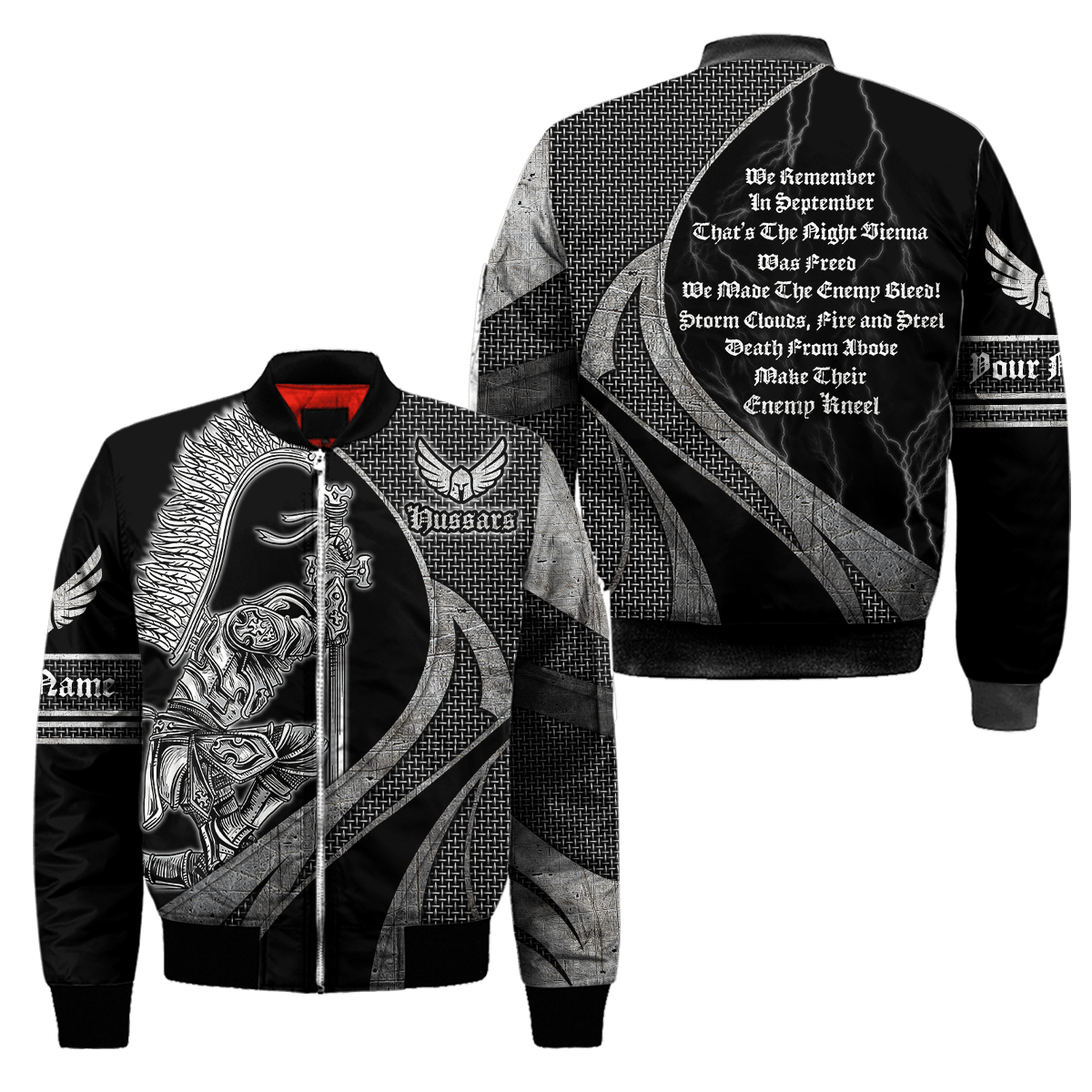 Premium Bomber Jacket Winged Hussars 3D All Over Print