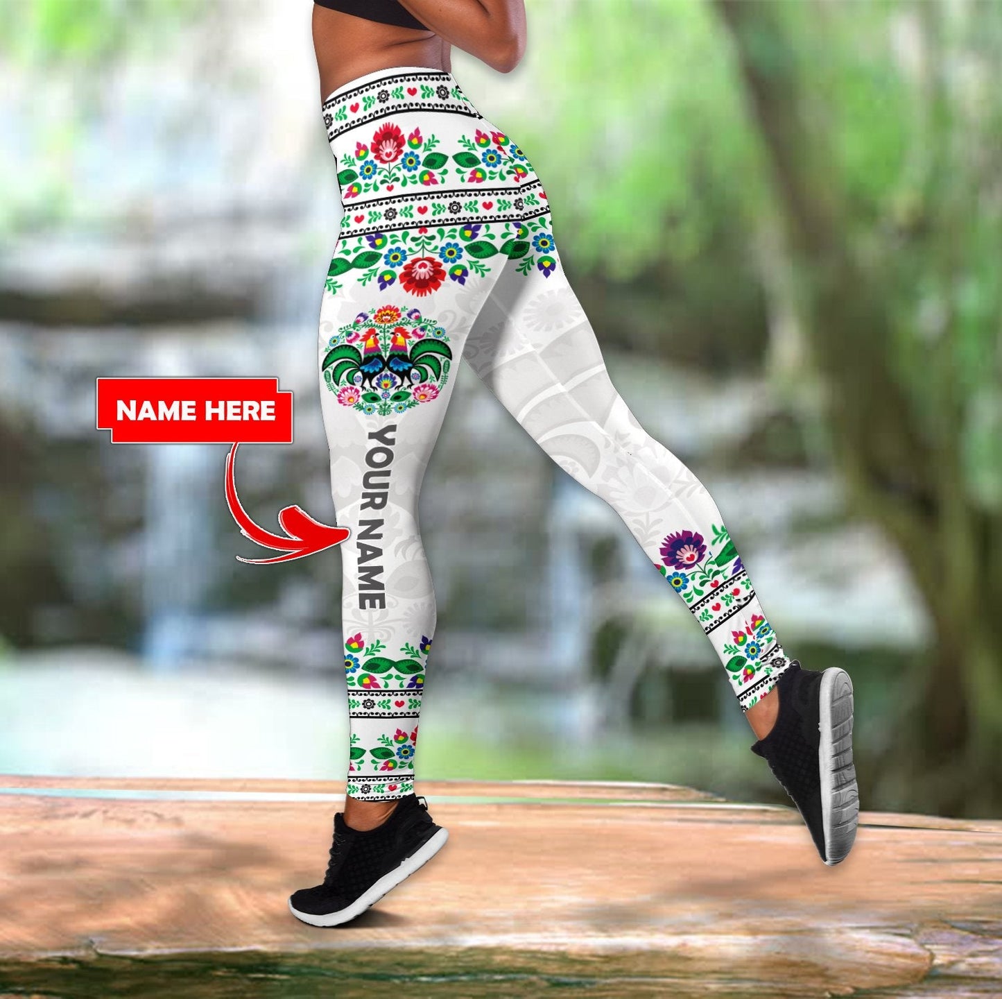 Polska Personalized Wycinanki Legging & Tank Top