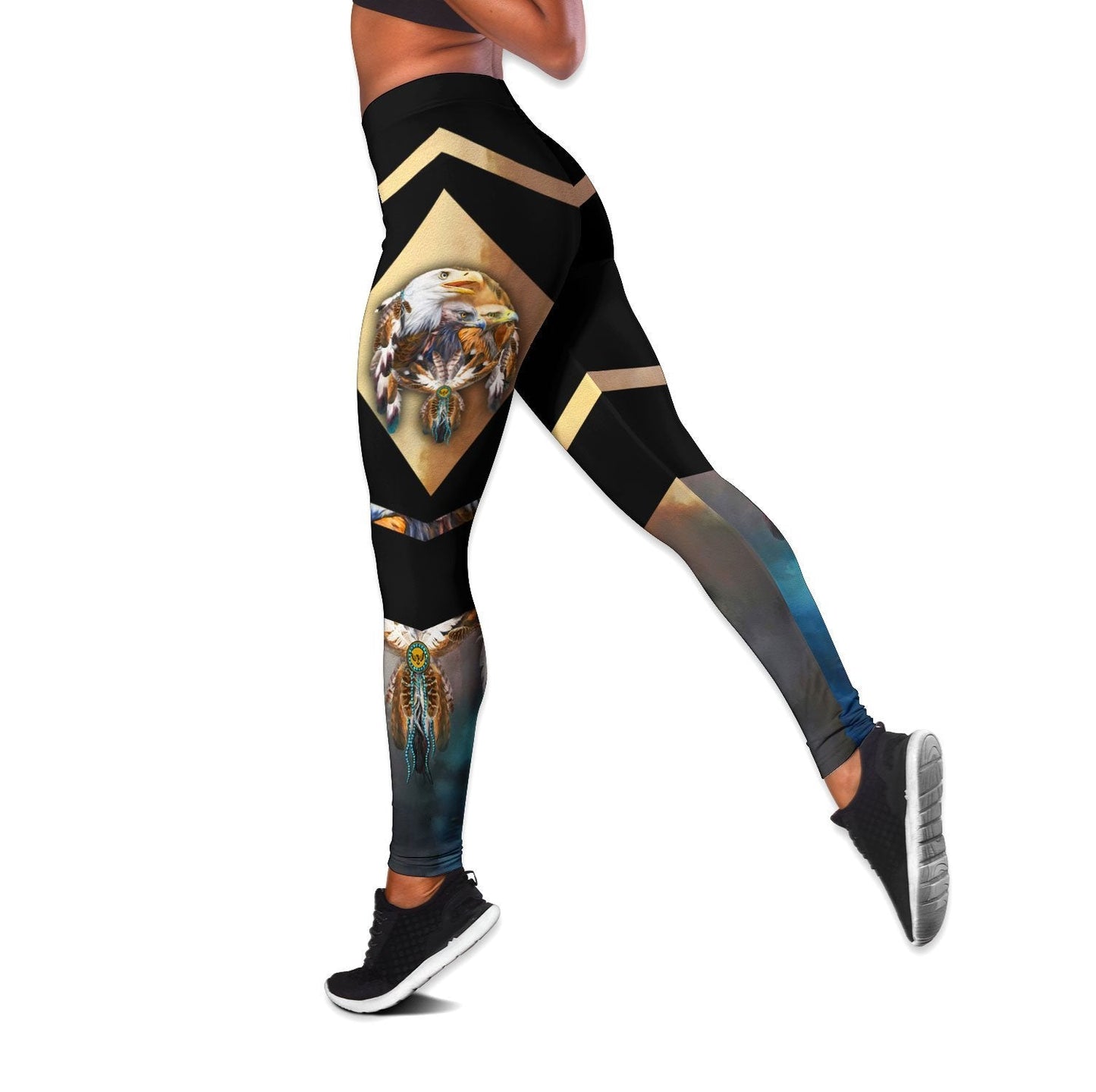 Native American 3D All Over Printed Legging + Hollow Tank