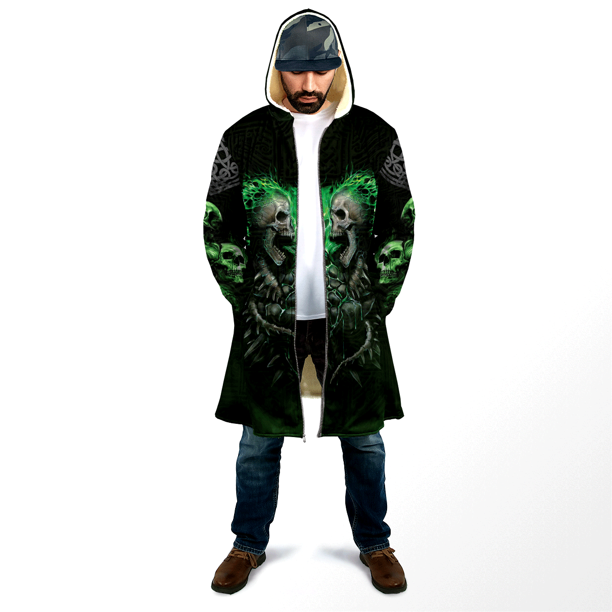 Irish Skull 3D All Over Printed Shirts For Men and Women