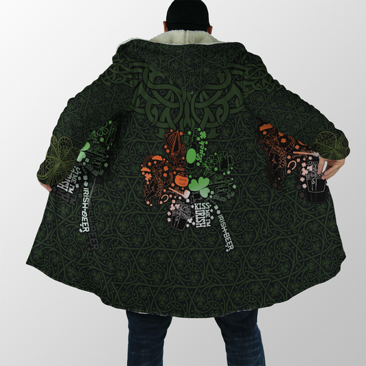 Premium Unisex Hoodie Irish St.Patrick Drink Beer And Shamrock ML