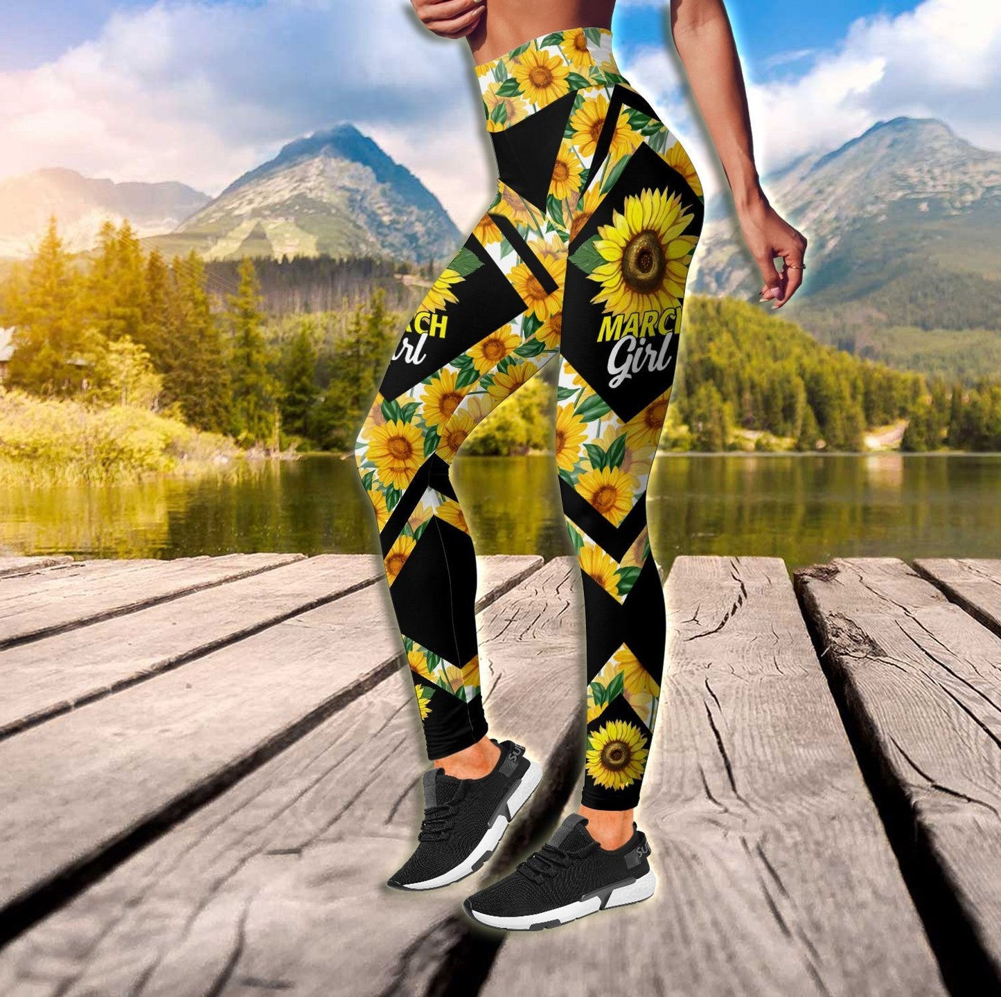 March Girl Sunflower Combo (Legging+Tank) TR1405203S - Amaze Style™-Apparel